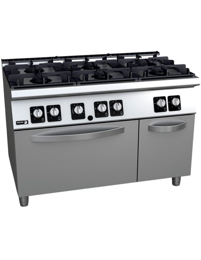Cocina industrial Fagor 6 fuegos con horno a gas  Oferta Hostelería - Imagen 1